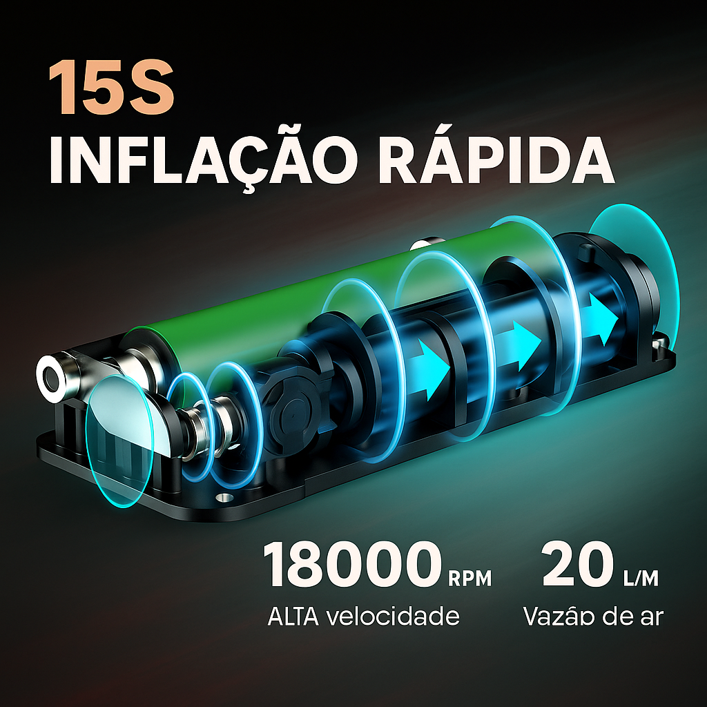 Bomba de Ar Recarregável CARSUN
