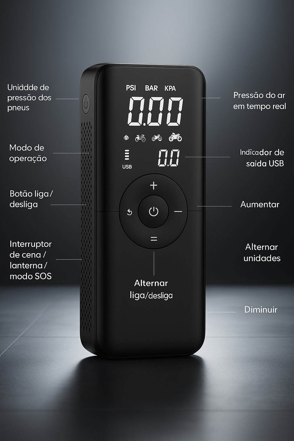 Bomba de Ar Recarregável CARSUN