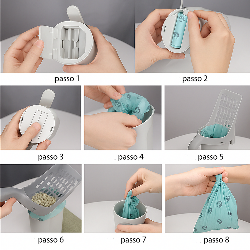 Pá de Limpeza de Areia de Gato